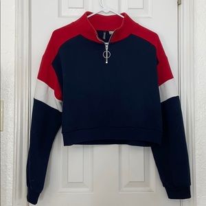 H&M color blocked crew neck